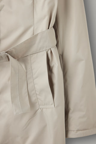 Waist Mark Parka Coat-Women 