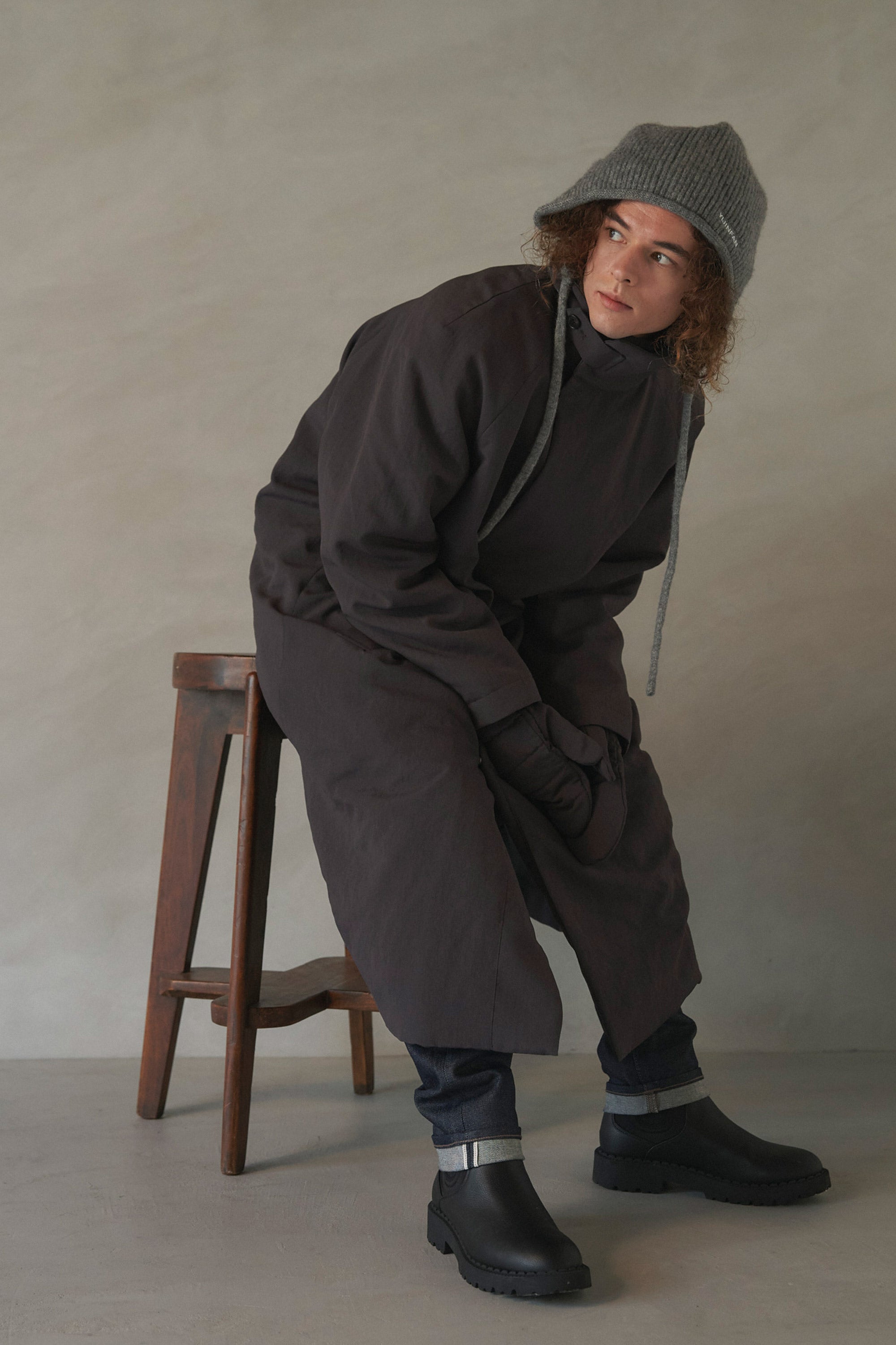 New] スタンドカラーコート-Unisex