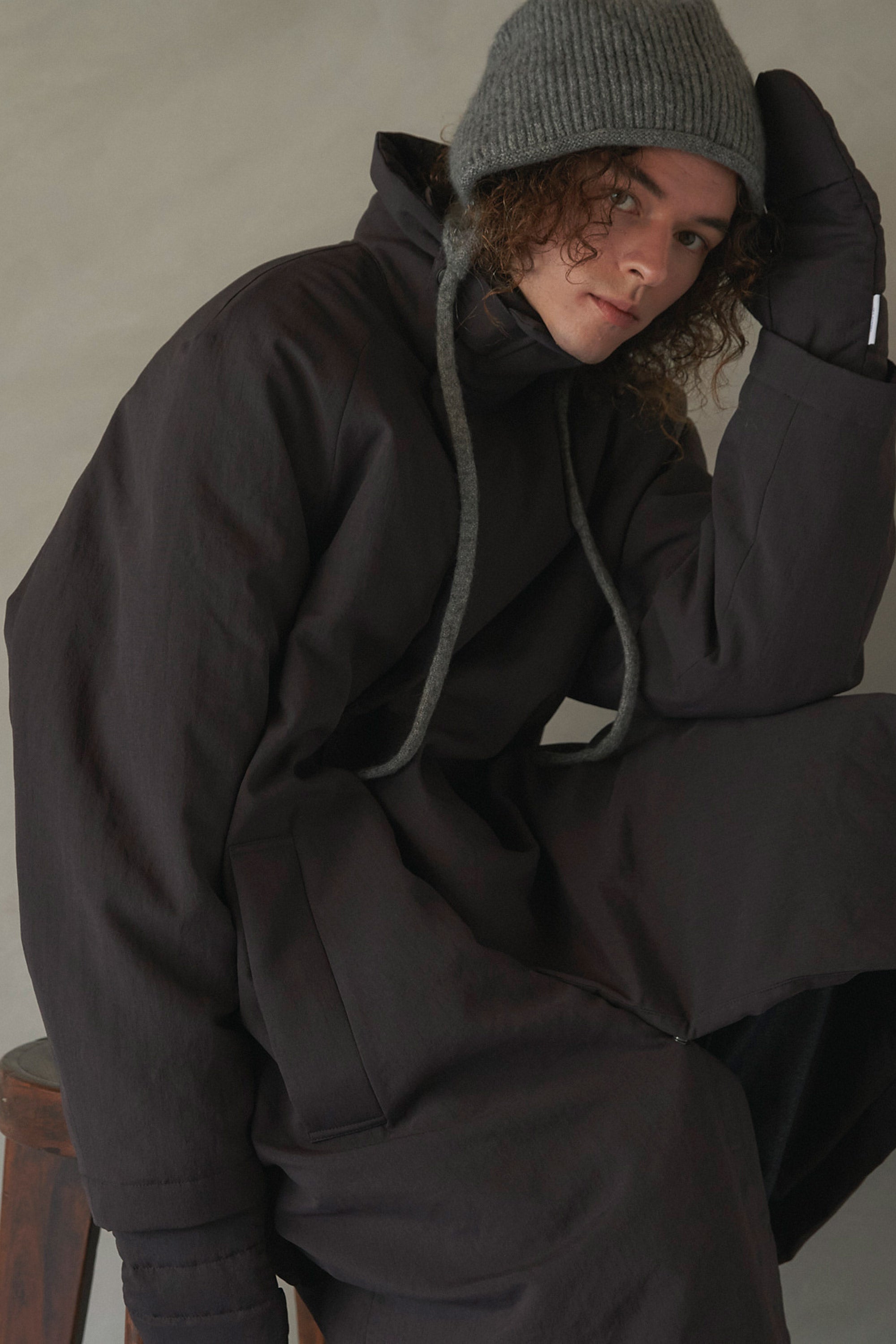 New] スタンドカラーコート-Unisex