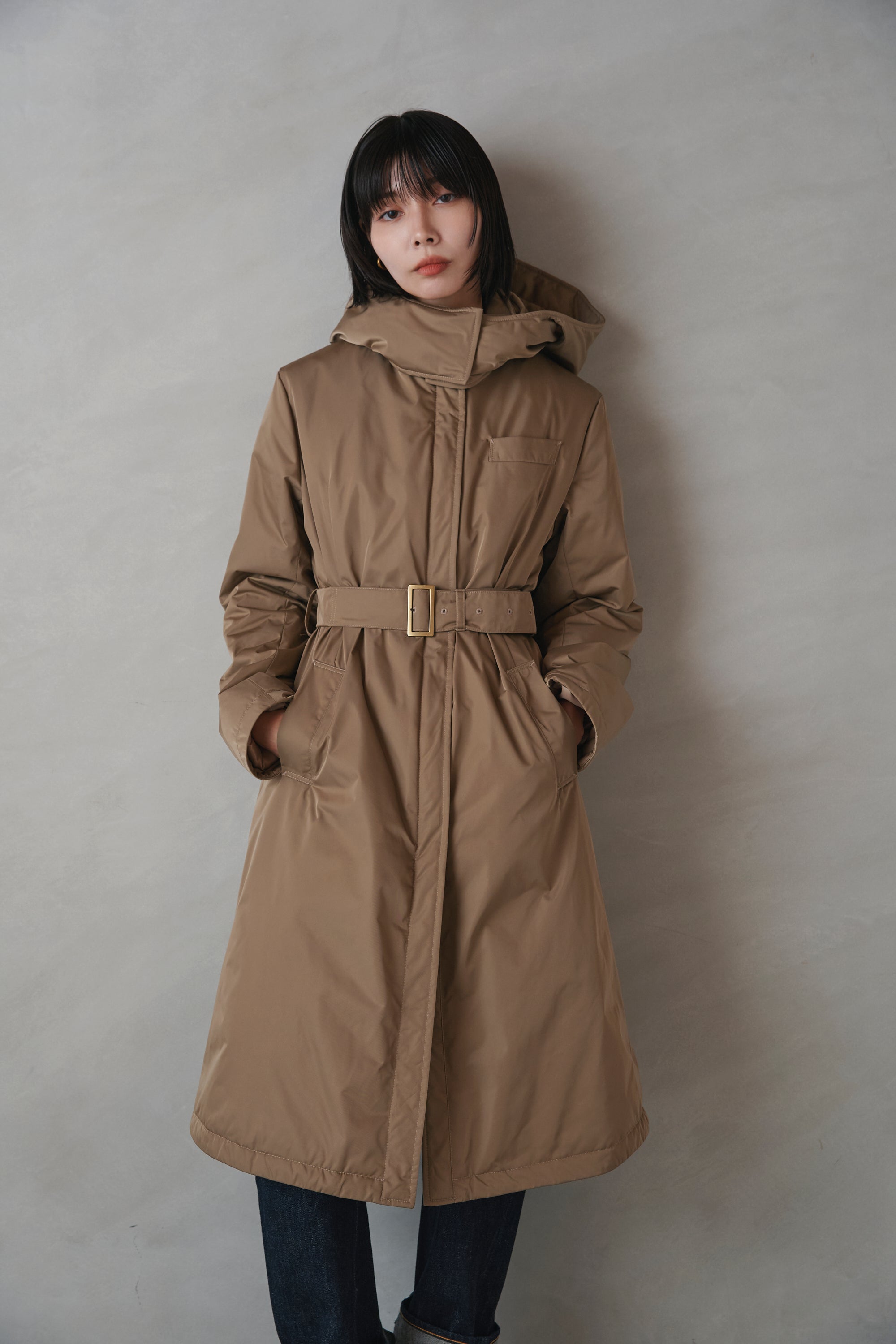 New] ベルテッドパーカーコート-Women-【お届け予定：10月下旬に順次発送】