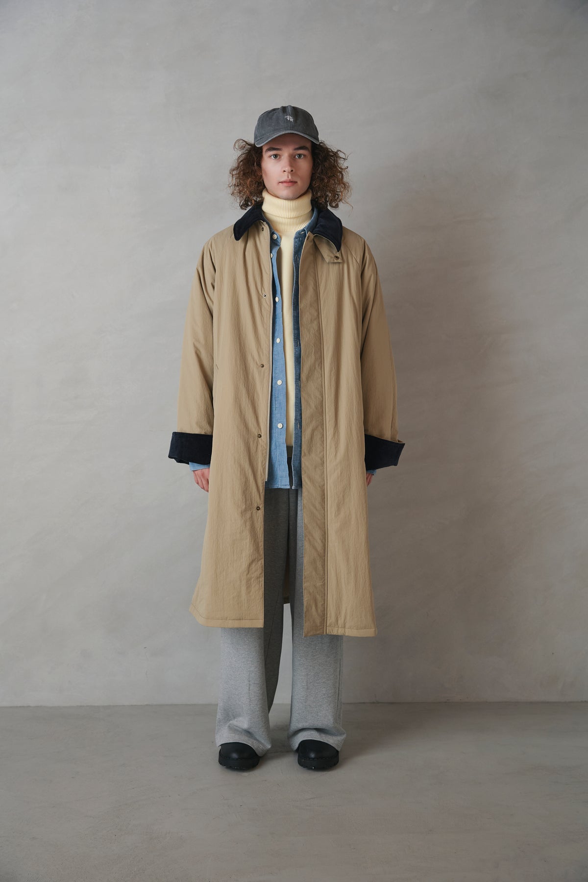 [New] コーデュロイカラーコート-Unisex-