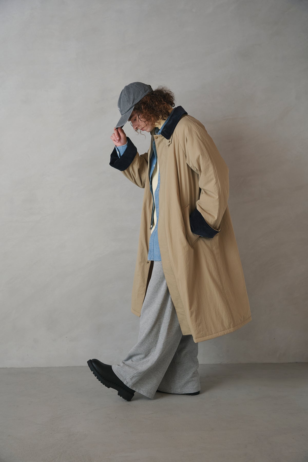 [New] コーデュロイカラーコート-Unisex-