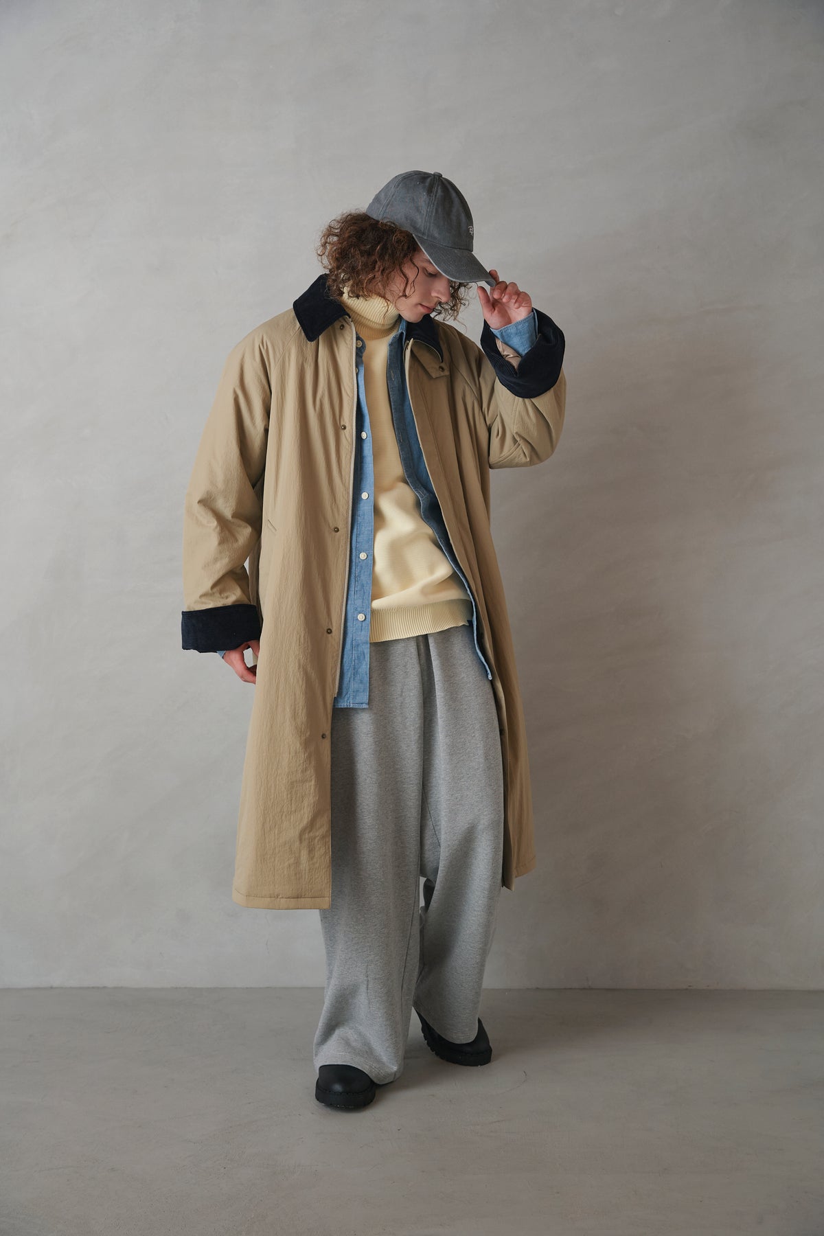 [New] コーデュロイカラーコート-Unisex-