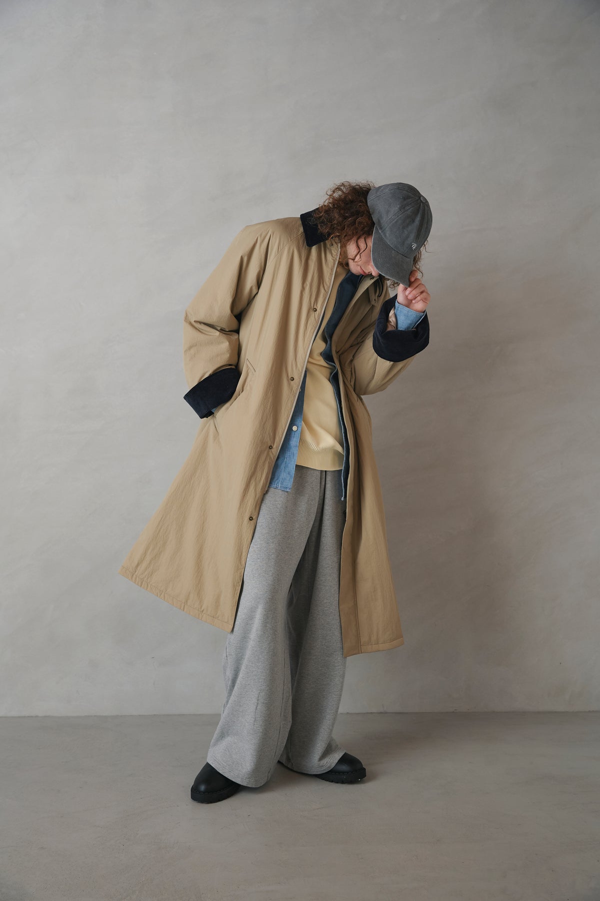 [New] コーデュロイカラーコート-Unisex-