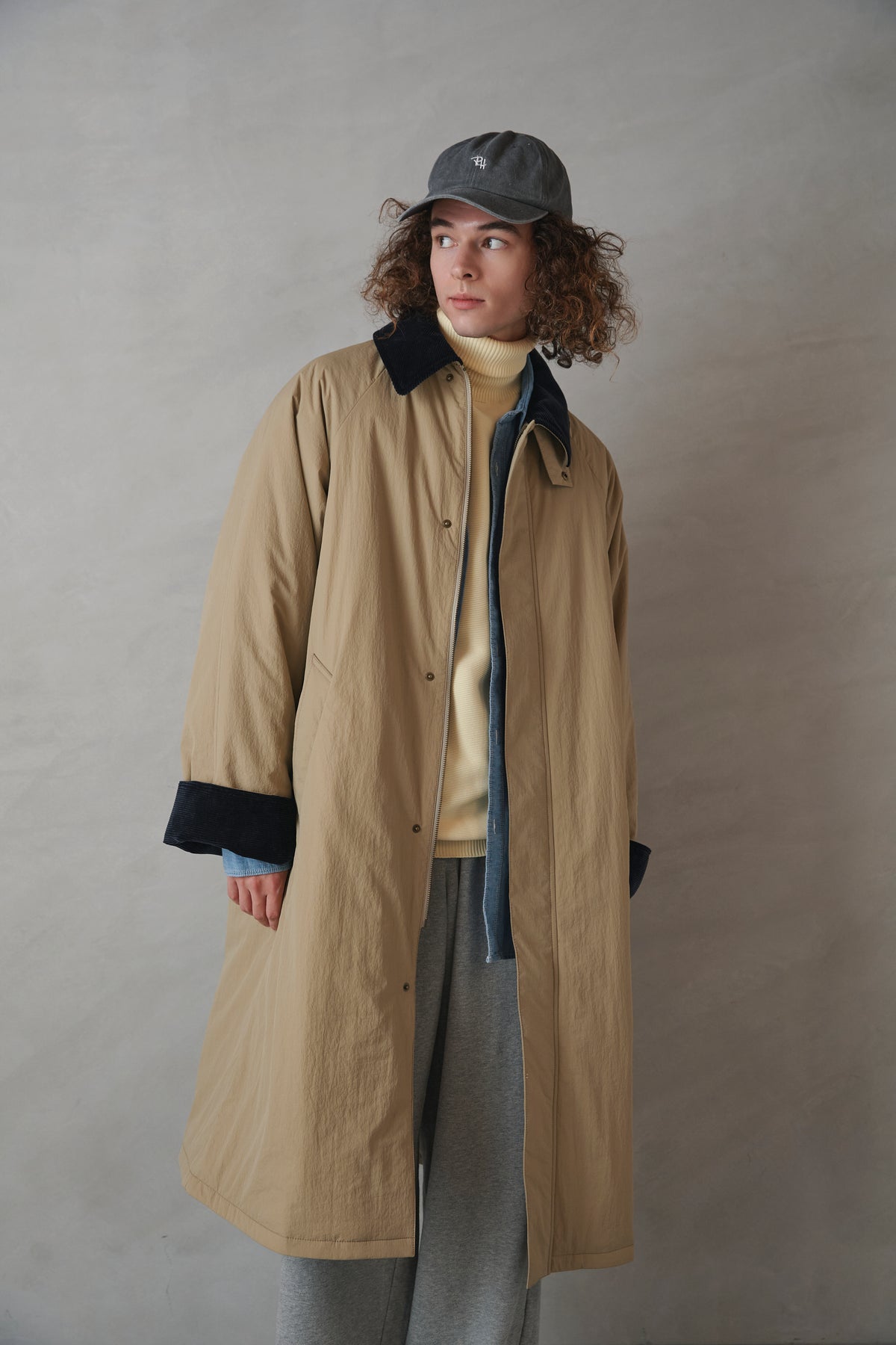[New] コーデュロイカラーコート-Unisex-