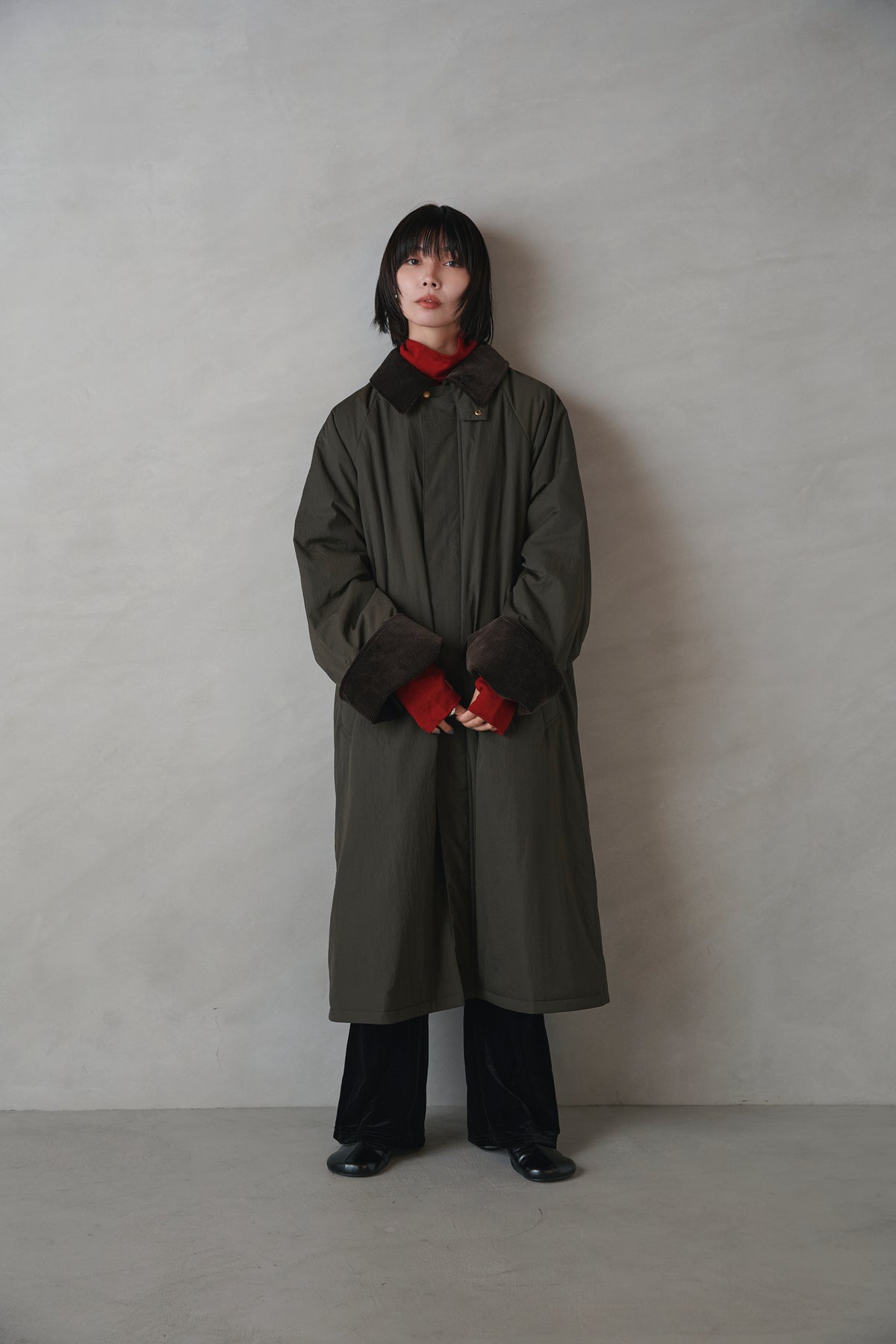 [New] コーデュロイカラーコート-Unisex-