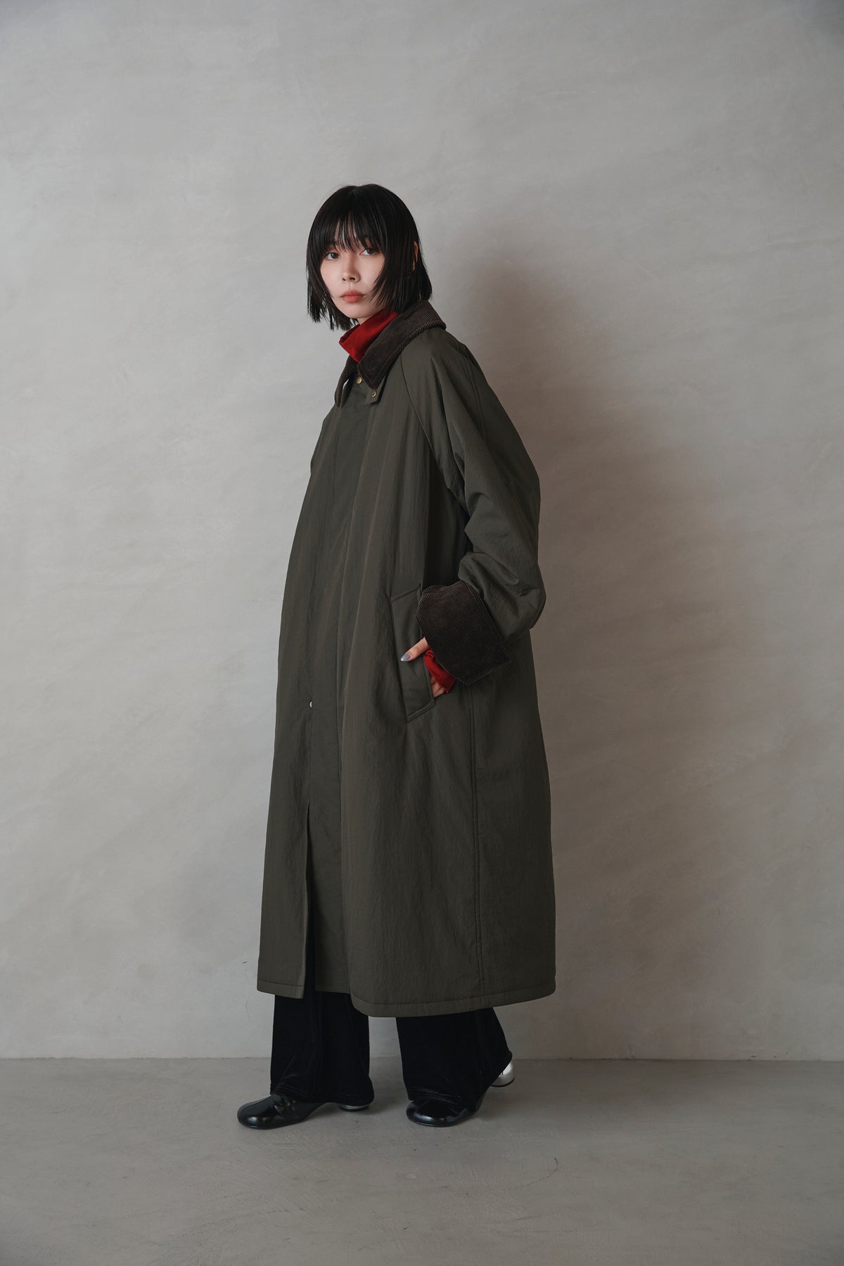 [New] コーデュロイカラーコート-Unisex-