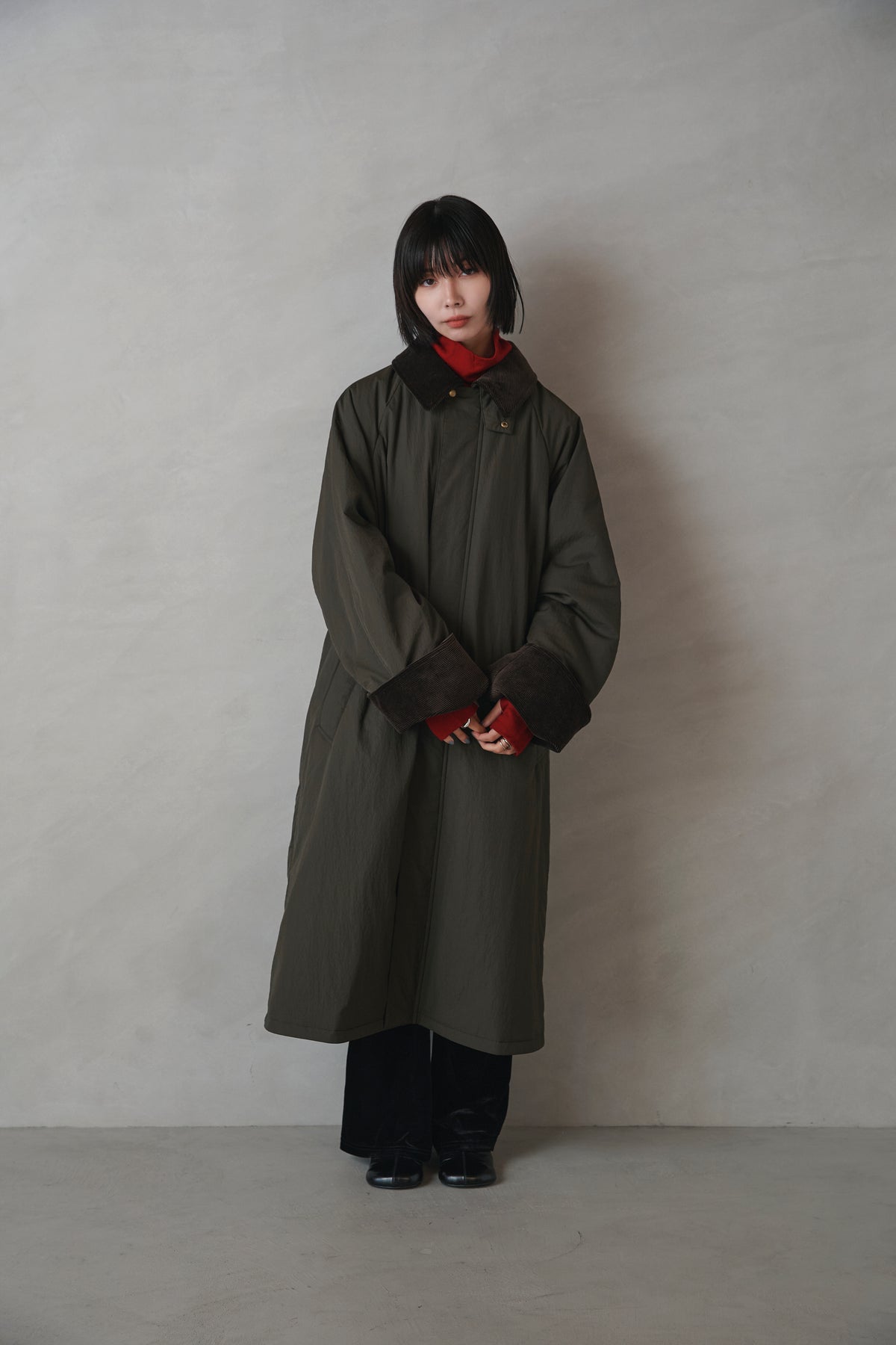 [New] コーデュロイカラーコート-Unisex-