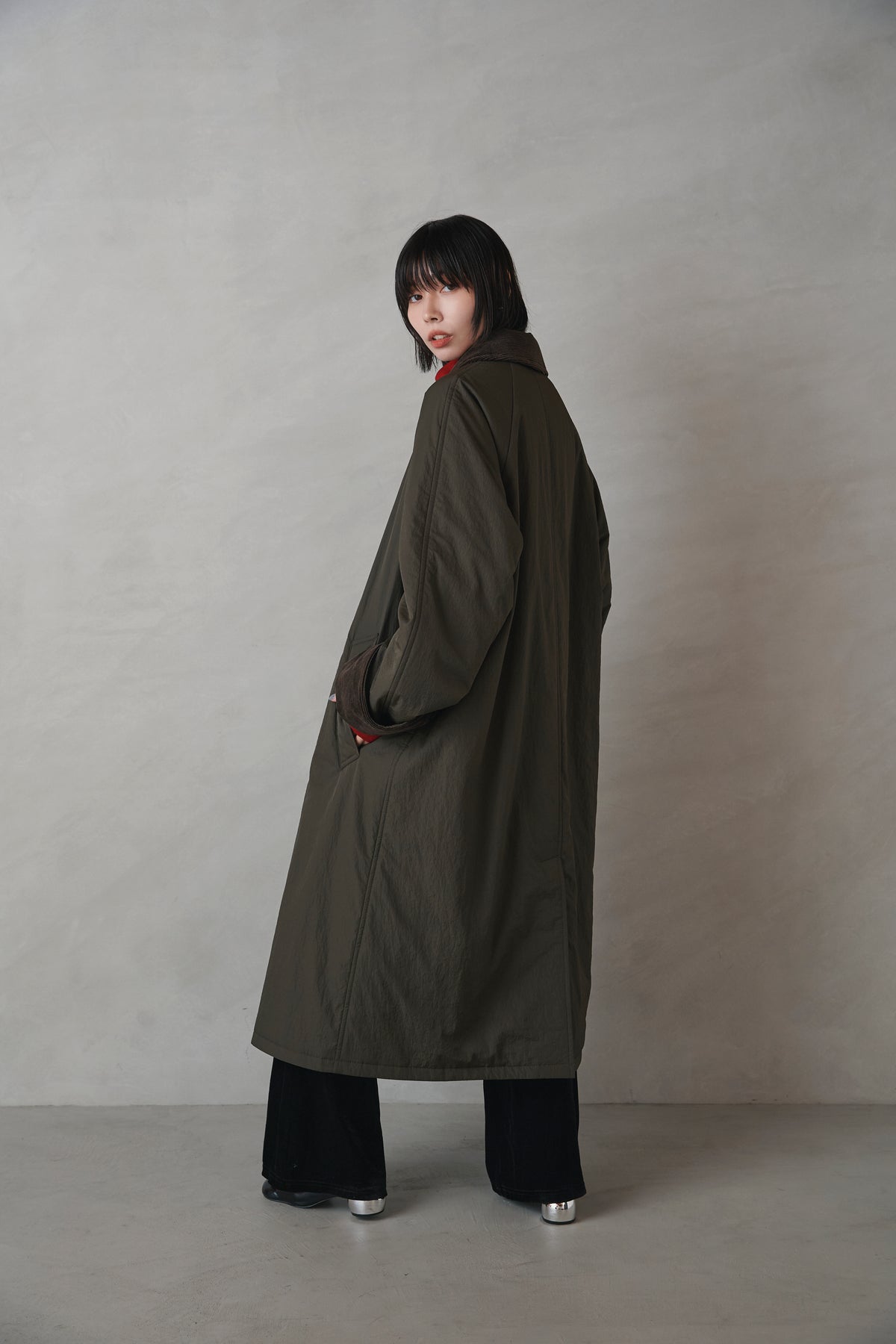 [New] コーデュロイカラーコート-Unisex-