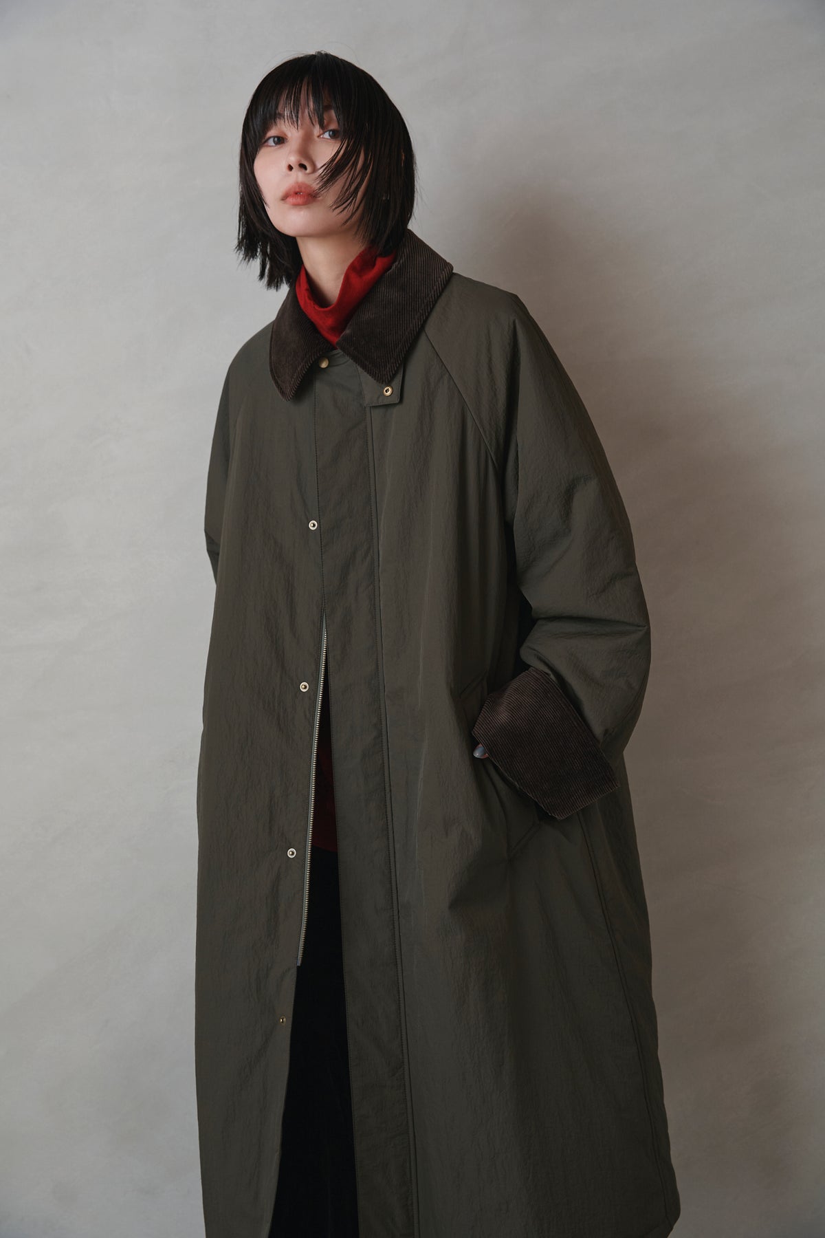 [New] コーデュロイカラーコート-Unisex-