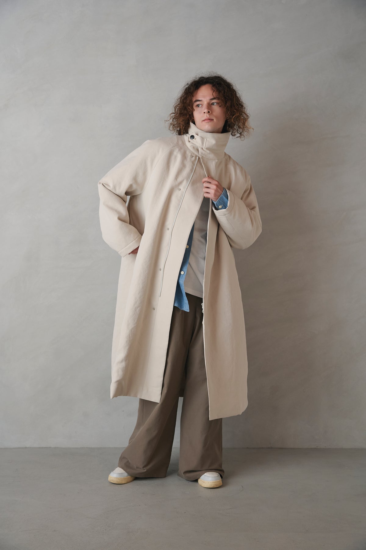 Stand Collar Coat — Unisex