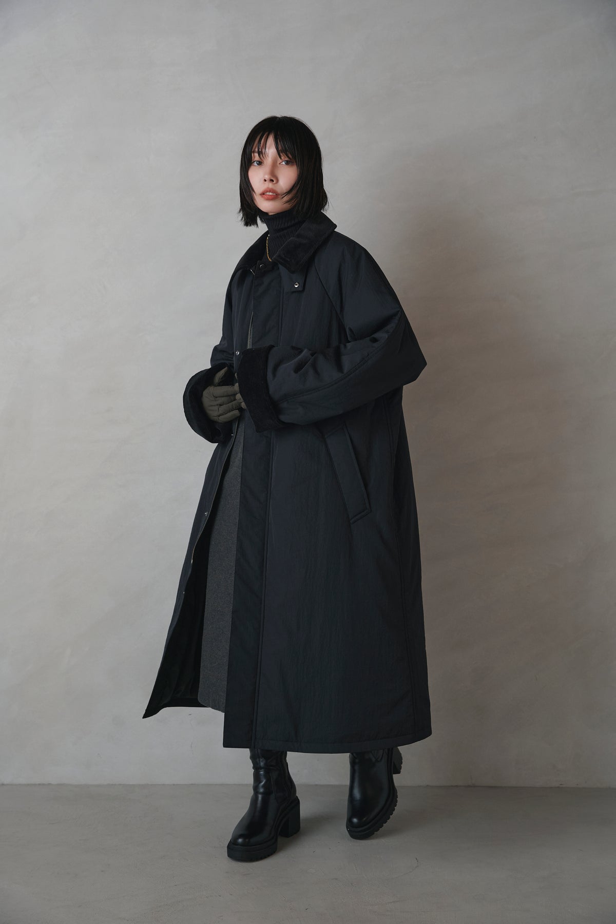 [New] コーデュロイカラーコート-Unisex-