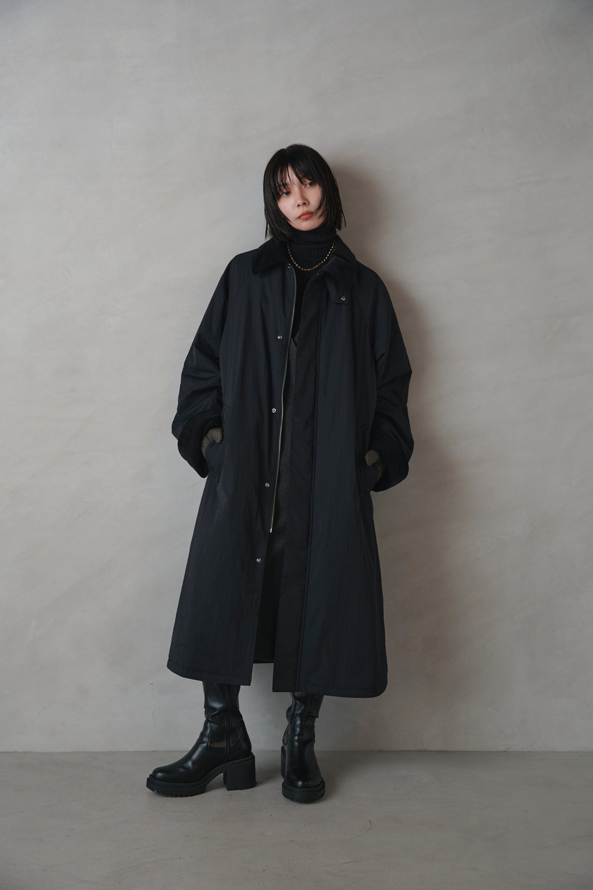 [New] コーデュロイカラーコート-Unisex-