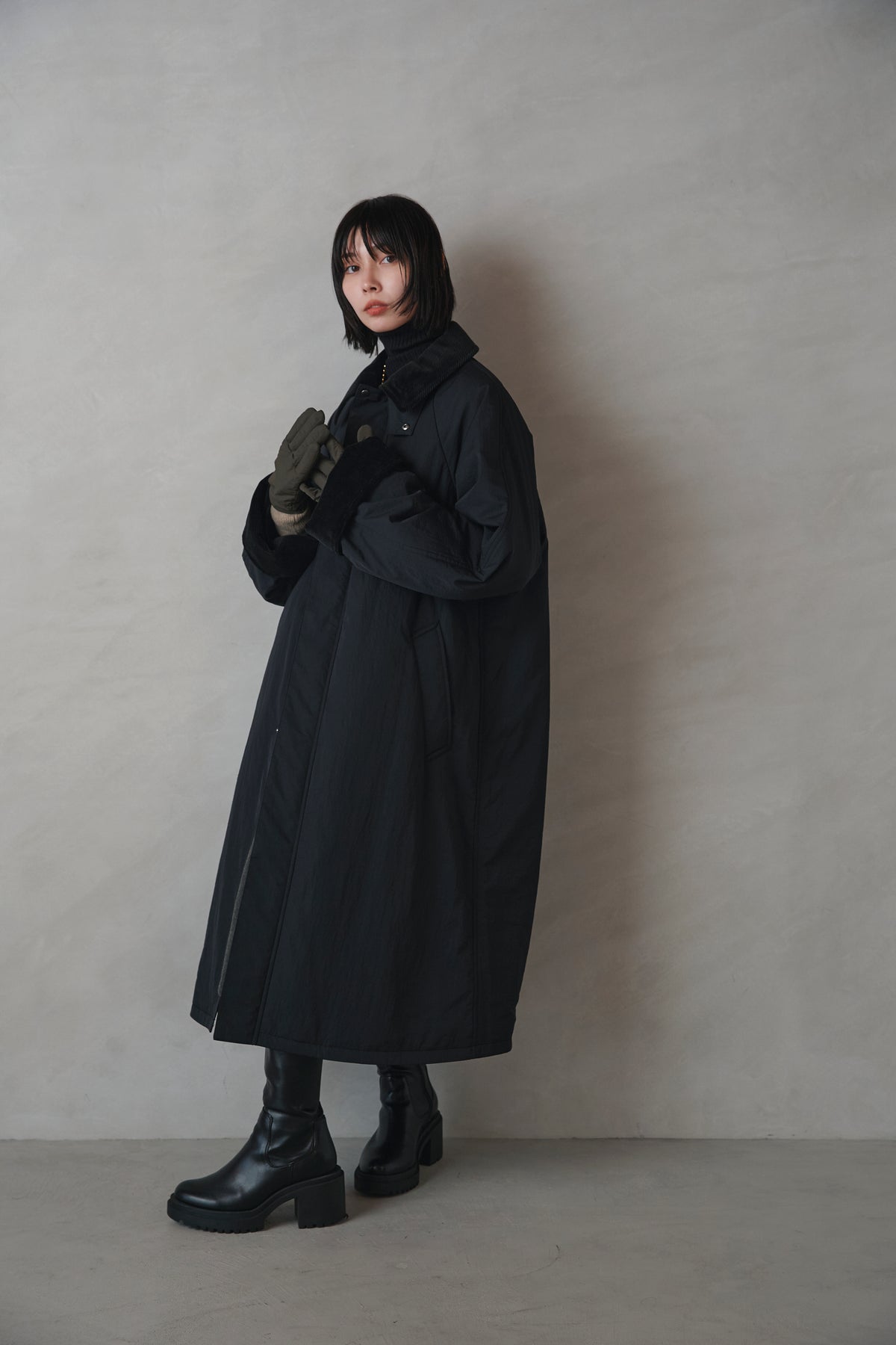 [New] コーデュロイカラーコート-Unisex-