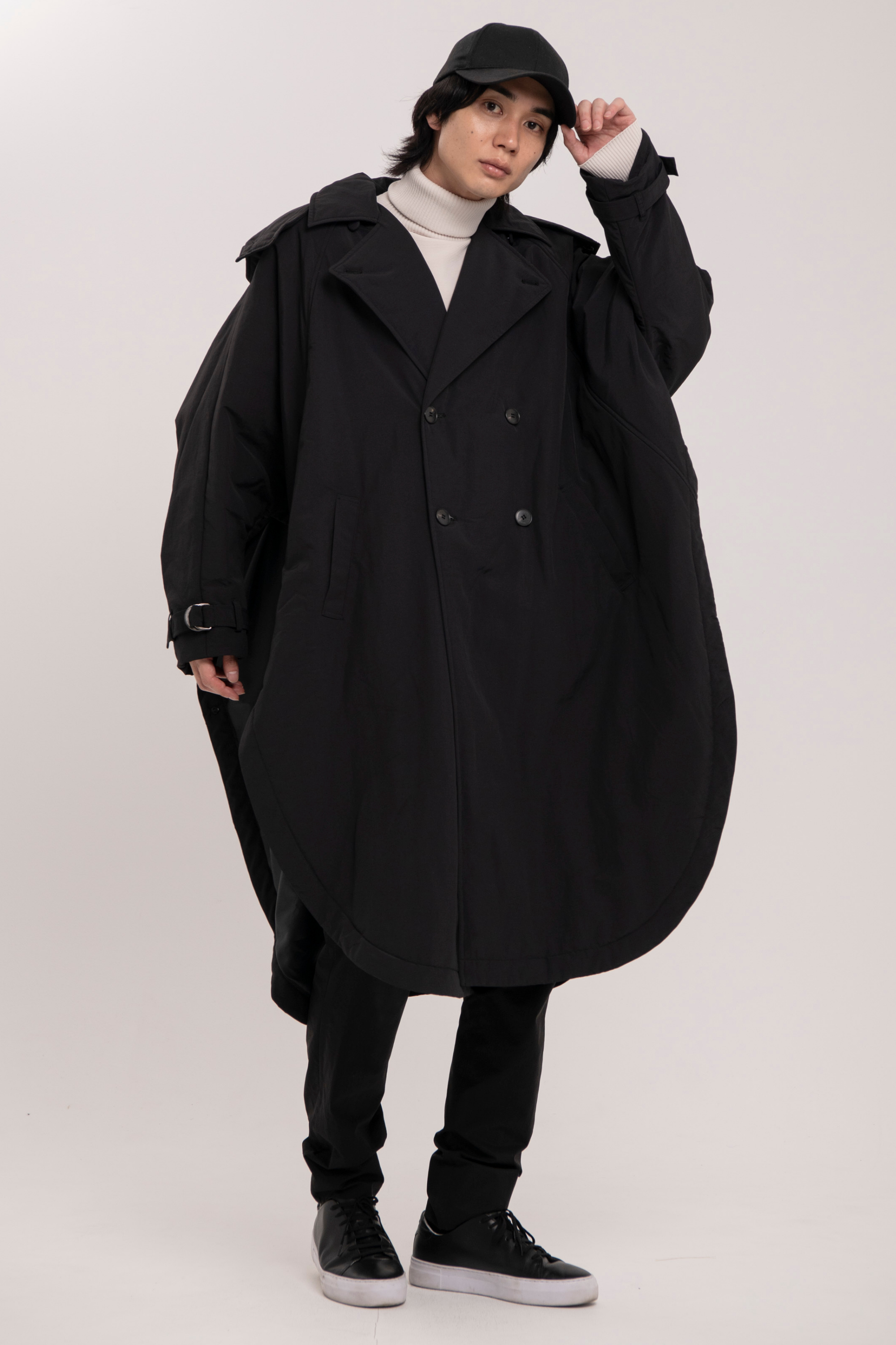 ◇美品◇KAPOK KNOT カポックノット ポンチョコート Mサイズ 黒