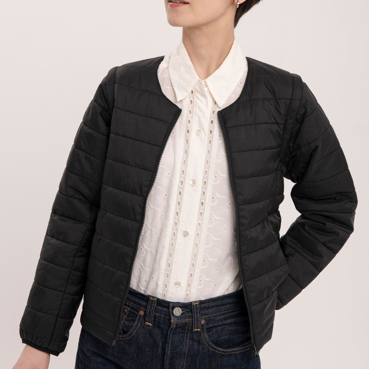 Collarless Trench-Women