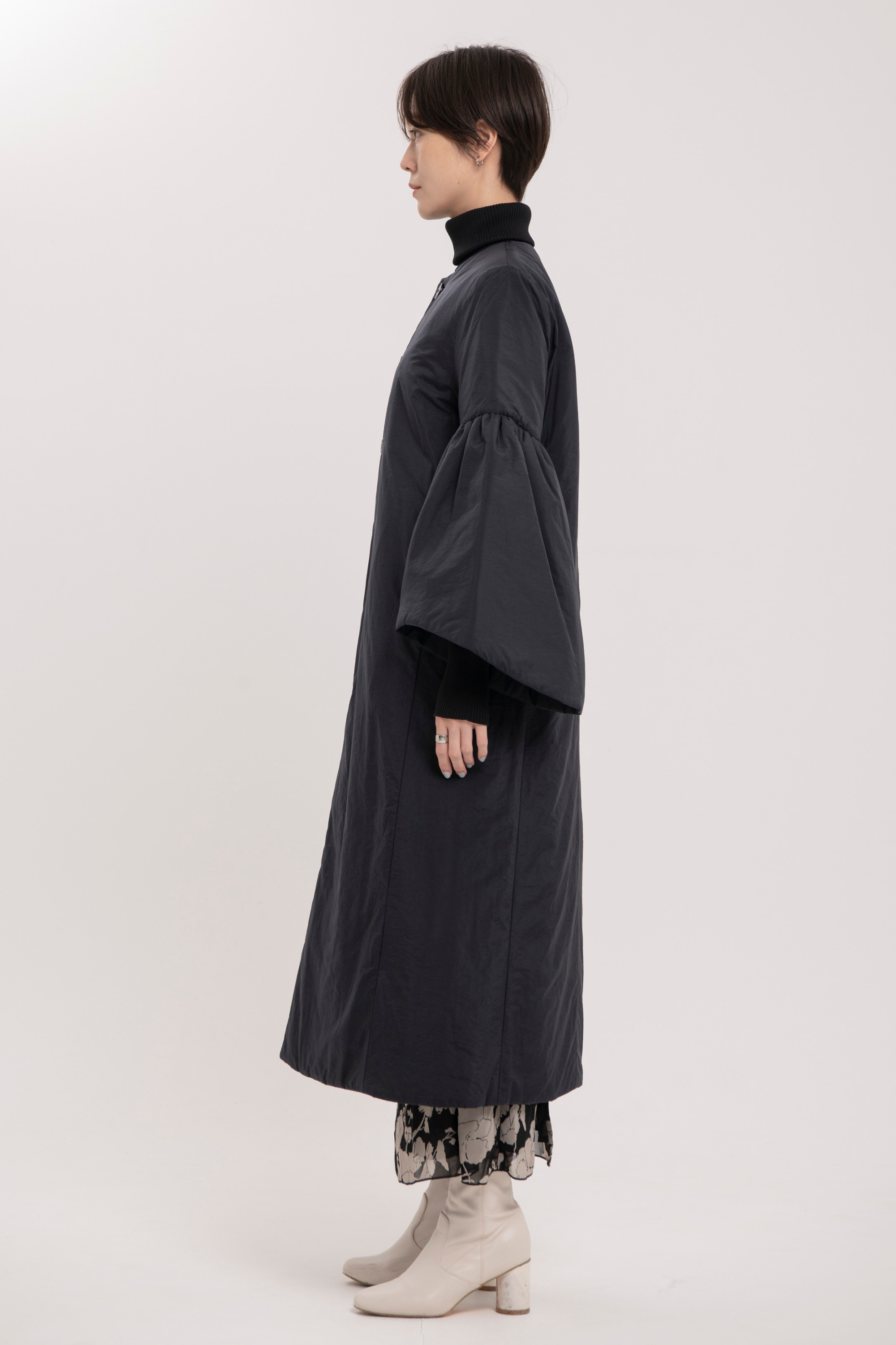 Balloon sleeve coat-Women 