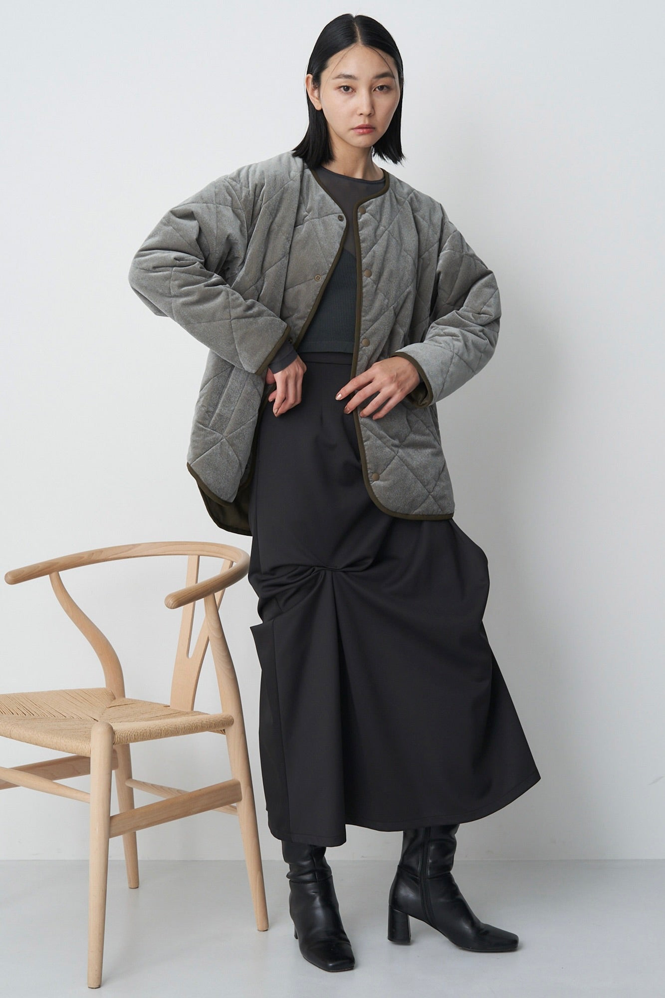 Collarless Trench-Women 