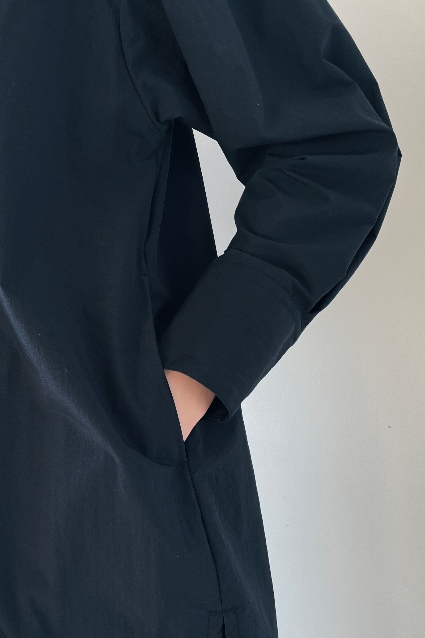 Stand Collar Gown Dress: Plain-Unisex 