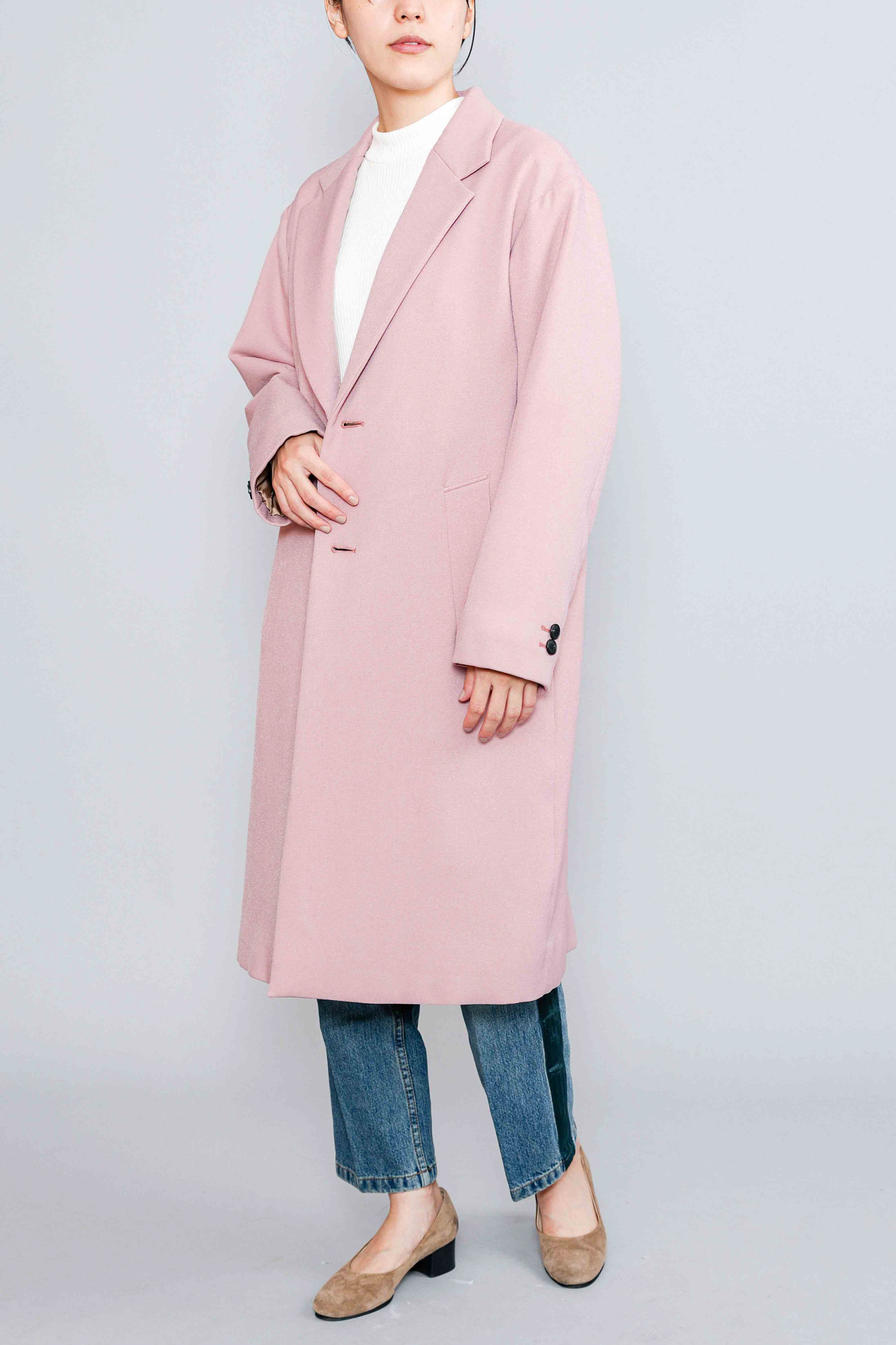 期間限定値下げ】BURBERRY ブルーレーベル ノーカラーコート ピンク 期間限定値下げ】BURBERRY ブルーレーベル ノーカラーコート ピンク